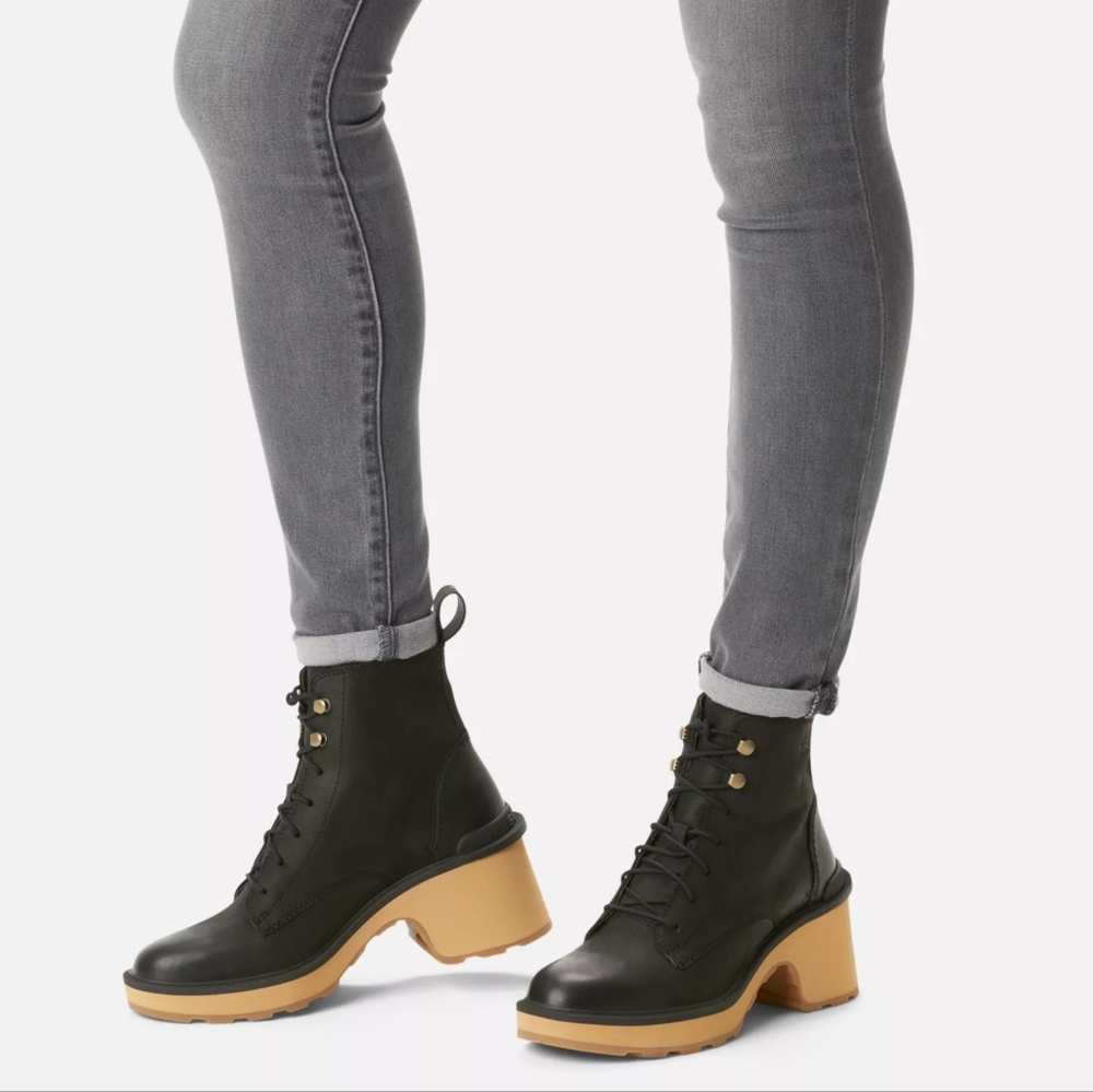 Brand new 6.5 Sorel Hi Line Heel Lace Black - Picture 7 of 10